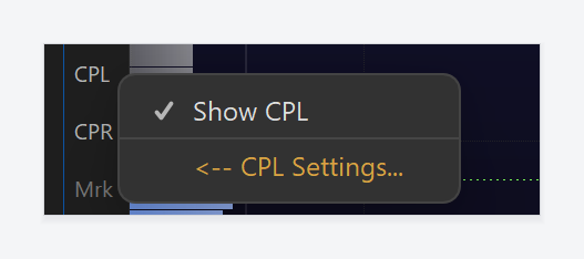 Exocharts Desktop CPL plugin menu
