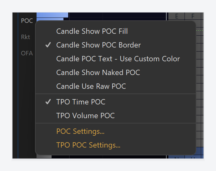 Exocharts Desktop POC plugin menu